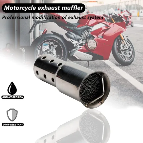 Miniatura 7 de LKV Silenciador DB para motocicleta de 2.01 pulgadas, silenciador universal, deflector removible, eliminador de ruido compatible con Harley, Moto
