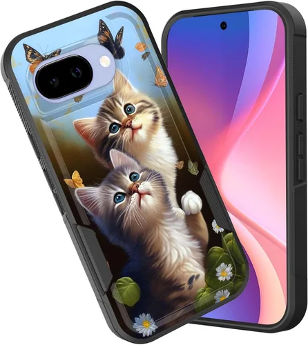 Miniatura 11 de Funda para Pixel 6A, funda híbrida de doble capa resistente a prueba de golpes de policarbonato duro de silicona suave TPU para Google Pixel 6A