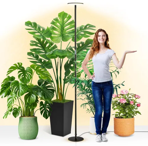 Miniatura 10 de chiphy Luces de cultivo, luz de planta de espectro completo de 85" para plantas de interior, temporizador de 4/8/12H, lámpara de cultivo de 40W, 10