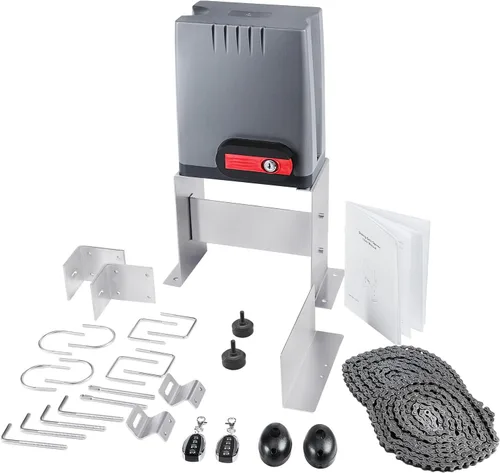Miniatura 9 de CO-Z Abridor automático de puerta corredera de 1800 libras con 2 controles remotos, motor eléctrico de puerta deslizante de entrada, kit completo