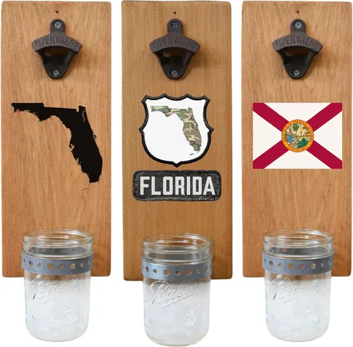 Miniatura 21 de Abrebotellas de cerveza de Massachusetts – Abridor de botellas hecho a mano montado en la pared con tapa – Regalo de cerveza para él o ella