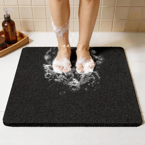 Miniatura 12 de Joyhalo Tapete de ducha antideslizante, de secado rápido, para ducha, bañera, baño, hogar, 24 x 24 pulgadas, color aguamarina