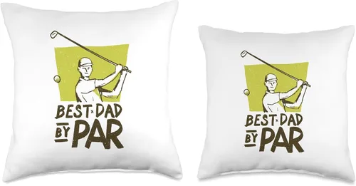 Miniatura 3 de Best Dad by Par - Present for Golfers - Funny Father's Day Throw Pillow