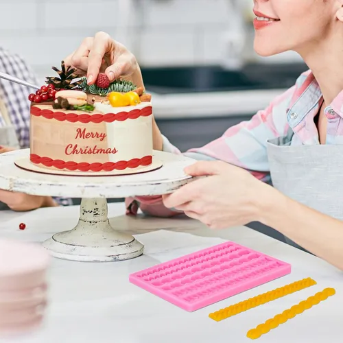 Miniatura 5 de Molde de silicona Beasea para decoración de pasteles, encaje de perlas para masa de tarta, fondant, herramienta de repostería DIY, decoración