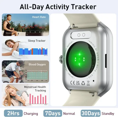 Miniatura 4 de Reloj inteligente (responder/hacer llamada), reloj inteligente HD de 1,96" para hombres y mujeres, reloj de fitness 2025 con más de 110 modos