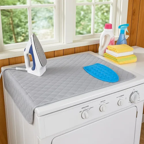 Miniatura 3 de Iron Anywhere - Tapete de planchado magnético acolchado con soporte de silicona resistente al calor, viajes y hogar, 18 x 31 pulgadas Verde