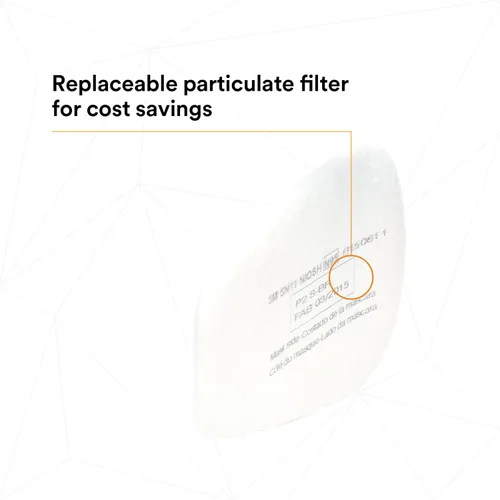 Miniatura 6 de 3M Filtro respirador N95, 5N11, desechable, ayuda a proteger contra partículas no a base de aceite, uso con respiradores 3M serie 5000 o cartuchos