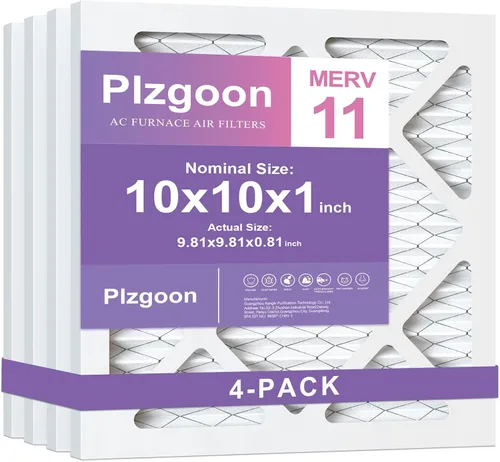 Miniatura 16 de Filtros de Aire 10x10x1 MERV 8 MPR 600 Paquete de 4 Filtros Plisados para Hogar HVAC AC Calefacción Filtros de Aire Acondicionado para Casa Oficina