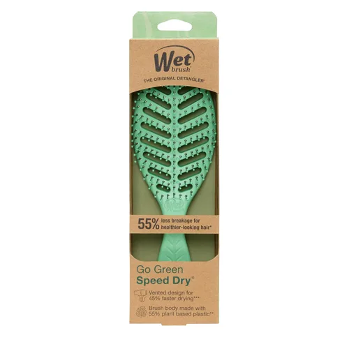 Miniatura 11 de Wet Brush Go Green Speed Dry - Cepillo de diseño ventilado y cerdas ultrasuaves HeatFlex, mango ergonómico, para cabello enredado e incontrolable