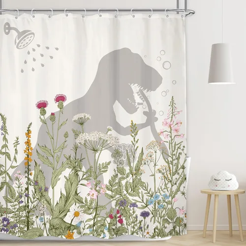 Miniatura 14 de Juego de cortinas de ducha divertidas con diseño de calavera y esqueleto de Halloween para baño, 60 pulgadas de ancho x 71 pulgadas de alto