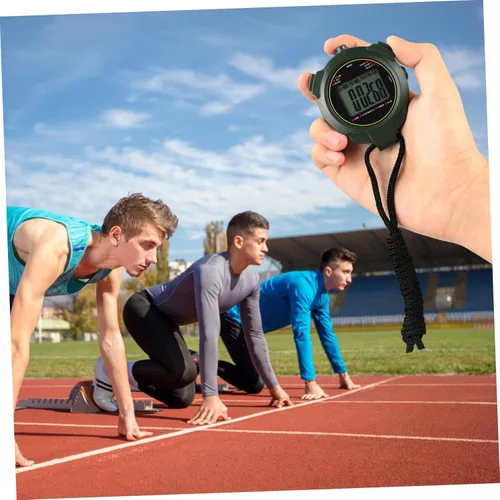 Miniatura 4 de Alasum Cronómetro deportivo digital portátil con fecha multifunción para entrenamiento de fitness y uso de gimnasio y fácil operación