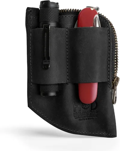 Miniatura 7 de Hide & Drink, Billetera de bolsillo EDC, organizador de efectivo curvado, soporte para tarjetas frontal delgado, clip para dinero, cuero de grano