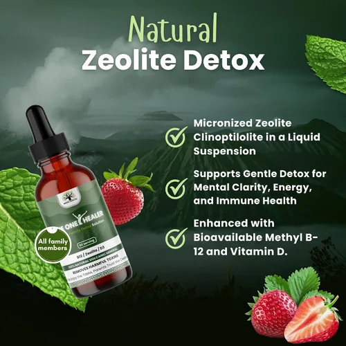 Miniatura 6 de The One Healer Zeolite Detox para niños y adultos, gotas de zeolita pura con metilo B12 y vitamina D3 para desintoxicación de metales pesados