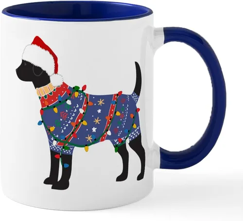 Miniatura 10 de CafePress Black Lab Mug Taza de café de cerámica de 11 oz (11.0 fl oz)