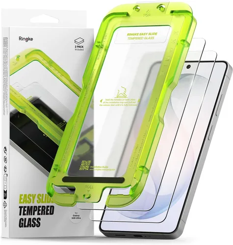 Miniatura 11 de Ringke Vidrio templado Easy Slide [súper fácil de instalar] compatible con Samsung Galaxy S24 FE, protector de pantalla, compatible con fundas