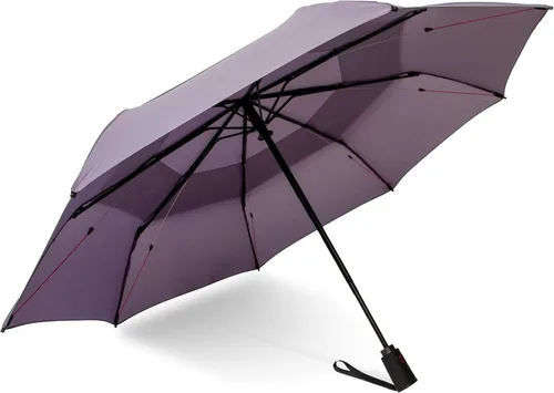 Miniatura 2 de ShedRain Vortex - Paraguas de viaje plegable y compacto automático, resistente al viento, botón para abrir y cerrar, toldo doble ventilado