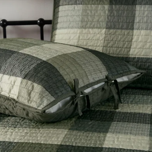 Miniatura 5 de Madison Park Ridge - Juego de funda para sofá cama, diseño reversible con estampado de espiga a cuadros estilo cabaña rústica, ropa de cama de lujo