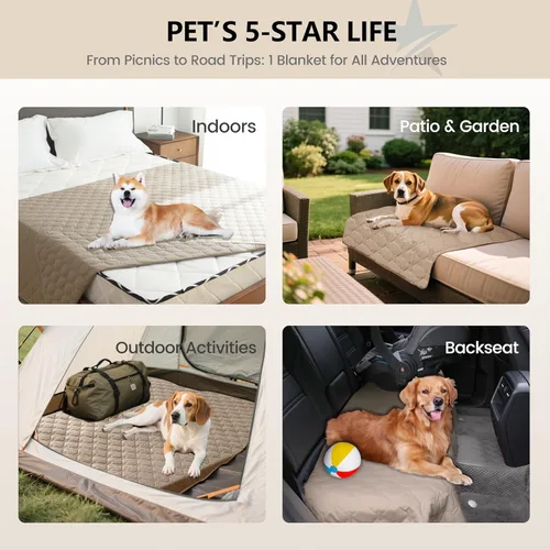Miniatura 2 de gogobunny Manta para mascotas 3 veces más resistente, impermeable y a prueba de arañazos; protector de muebles reversible para perros y gatos, funda