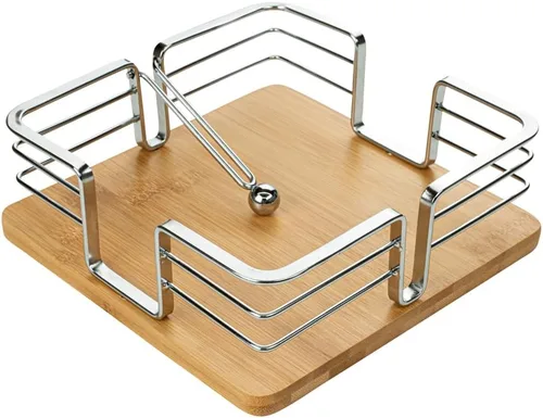 Miniatura 2 de Restaurantware -Nature Tek - Servilletero rústico de 7.7 x 7.7 x 2.3 pulgadas, 1 servilletero plano para exteriores, brazo pesado, para servilletas