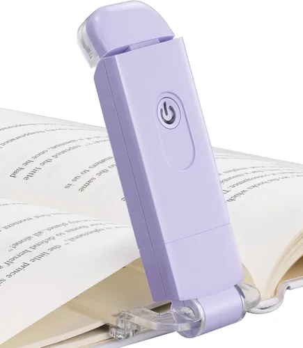 Miniatura 10 de DEWENWILS Luz de lectura de libros, recargable por USB, para leer en la cama, luces LED con clip para niños, ratones de biblioteca, bloqueo de luz