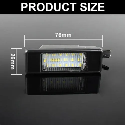 Miniatura 8 de BAKUGO 2 luces LED de matrícula para Nissan X-Trail T30 T31 Qashqai J10 J11 Primera P12 Pathfinder R51 Juke F15 para Benz W639 W906