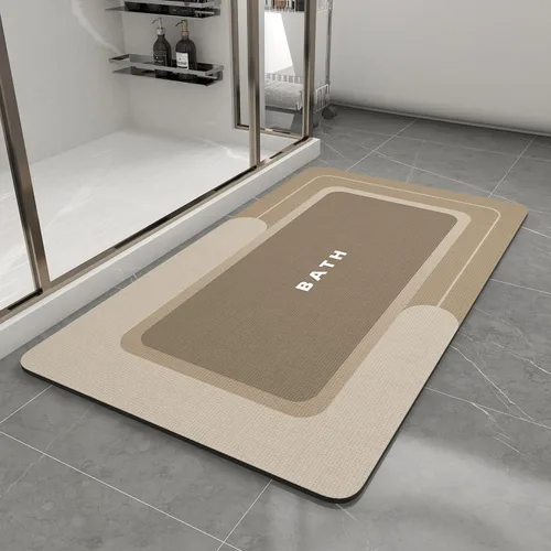 Miniatura 39 de MontVoo -Alfombra de baño, antideslizante, súper absorbente, resistente a las manchas, de secado rápido, delgada, para baño, suelo, bañera, tocador
