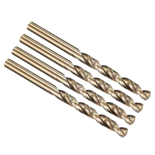 Miniatura 181 de PATIKIL Broca Jobber de 0.039 in, vástago recto M35 cobalto 5% acero de alta velocidad 135° acabado dorado para metal duro de acero inoxidable - 2