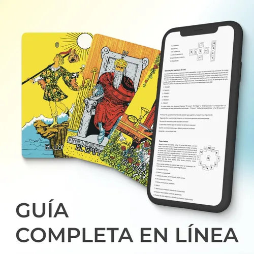 Miniatura 3 de Cartas del tarot originales en español, baraja de 78 cartas, baraja española de tamaño de bolsillo (4.13 x 2.3 pulgadas), cartas de adivinación