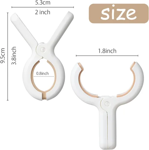 Miniatura 2 de Paquete de 6 pinzas de ropa de plástico con resortes fuertes antioxidantes, clips resistentes para toallas de playa, pinzas de ropa para mantener