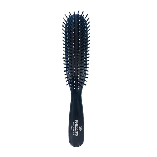 Miniatura 8 de Phillips Brush Light Touch 8-P - Cepillo de pelo de viaje pequeño, 6.5 pulgadas Cerdas de nailon con cuentas gemelas desenredan suavemente todo
