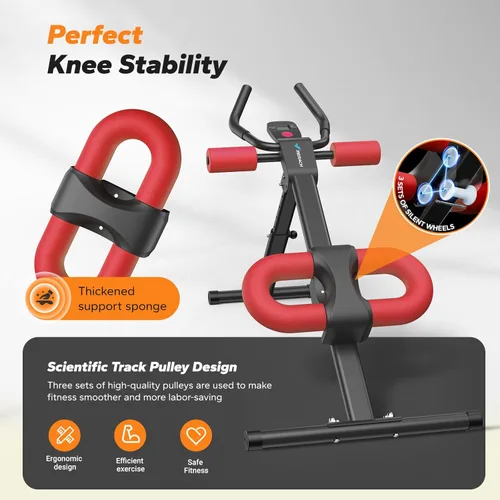 Miniatura 7 de MERACH Máquina de abdominales, equipo de entrenamiento abdominal, máquina de entrenamiento abdominal ajustable para entrenamiento de abdominales
