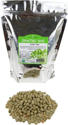 Miniatura 11 de Handy Pantry Brand - Semilla orgánica certificada para germinar guisantes verdes secos – 1 libra – Guisante verde para brotes, plantación de jardín