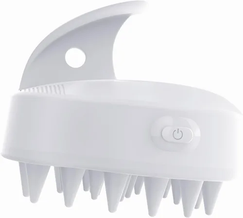Masajeador de cuero cabelludo para el cabello -Sonic Scalp Scrubber con cerdas de silicona suaves para el crecimiento del cabello y eliminación de