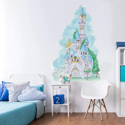 Miniatura 2 de Juego de calcomanías de pared de acuarela de castillo de fantasía