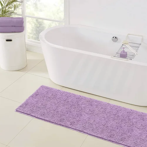 Miniatura 61 de LuxUrux Tapete de microfibra afelpada, de felpilla extrasuave, pelo largo de 1 pulgada, muy absorbente, para baño o ducha, lavar y secar a máquina
