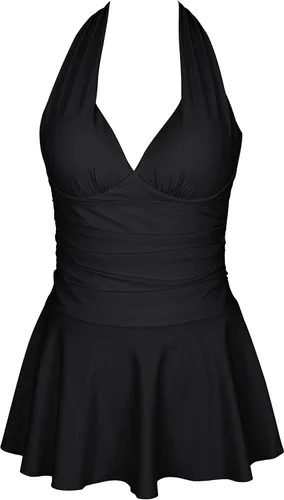 Miniatura 4 de Omichic Traje de baño tankini halter de dos piezas para mujer, con control de abdomen, cuello en V, con pantalones cortos