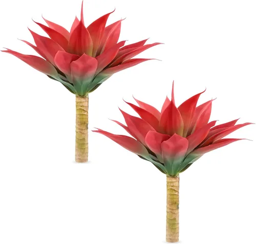 Miniatura 26 de Velener Plantas artificiales de agave falsas, Plantas suculentas falsas para decoración de habitaciones, tallos de plantas de agave sintético sin