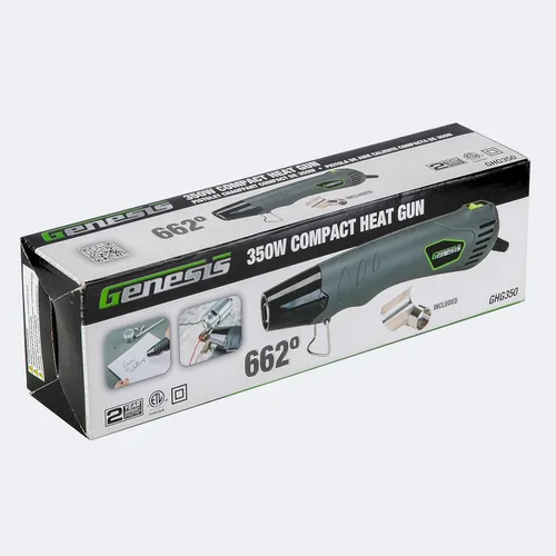 Miniatura 6 de Pistola de calor eléctrica compacta con cable de 350W Genesis 662F con boquilla reflectora curva y cable de alimentación de 6 pies