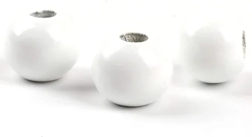 Miniatura 8 de 50 cuentas grandes de madera redondas naturales de 0.78 pulgadas (0.787 in), cuentas sueltas, para guirnaldas hechas a mano, decoración del hogar