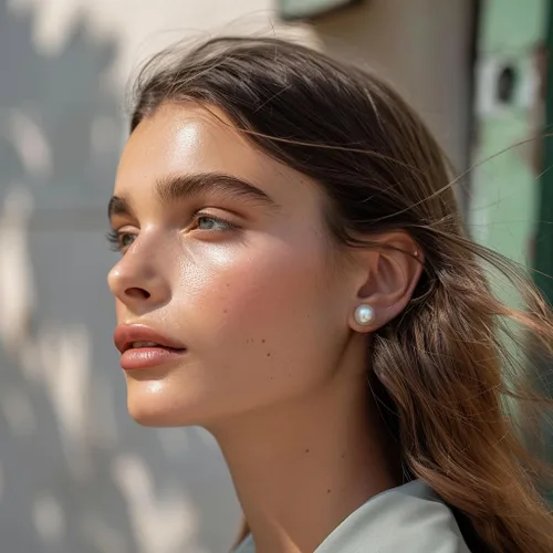 Miniatura 3 de YAMI BlackGreyWhite Pearl Earrings, Real Cultured Pearl, 925 Sterling Silver Stud Earrings Plated with 18K Gold, Classic & Elegant Jewelry Gifts for