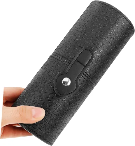 Miniatura 3 de Makeup Brush Canister Elegant Black Cosmetic Tool Storage Case for Professionals and Travel Space-saving Design Portable and Lightweight Anti-slip