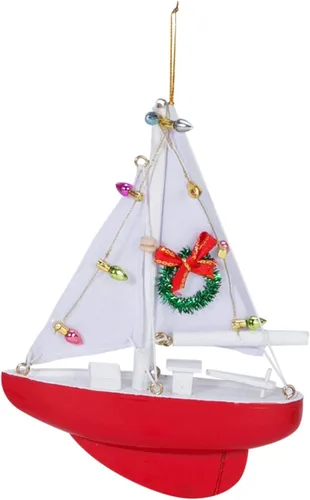 Beachcombers Adorno navideño de velero decorativo multicolor