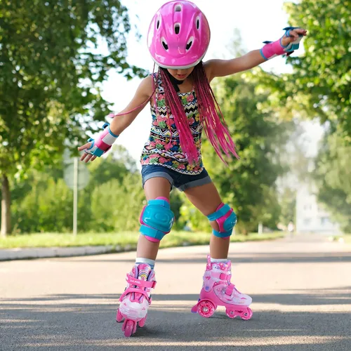 Miniatura 9 de SULIFEEL Patines de Ruedas Ajustables para Niñas Niños Infantiles, Ruedas Divertidas Iluminadas con Luz Flash de Tipo Equilibrio de Tres Puntos