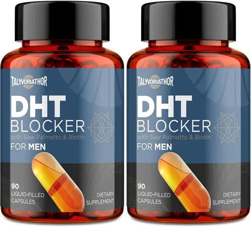 Miniatura 7 de DHT Bloqueador para hombres con palma enana americana y biotina, fórmula para el crecimiento del cabello en cápsulas llenas de líquido, suplementos