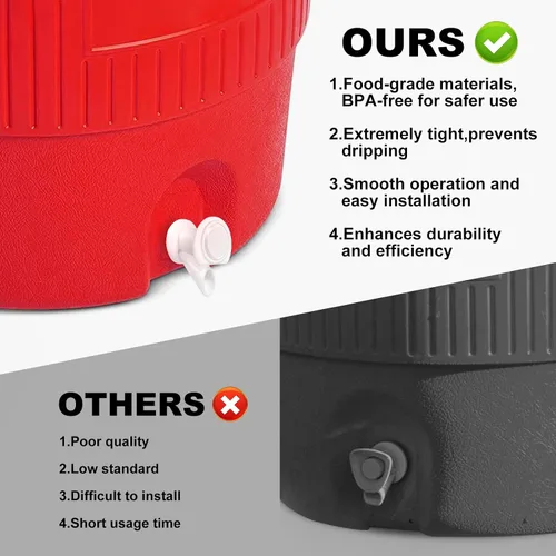 Miniatura 5 de 5 piezas de repuesto de espiga de agua con botón pulsador, compatible con enfriadores de bebidas Igloo de 2, 3, 5 y 10 galones, piezas de repuesto