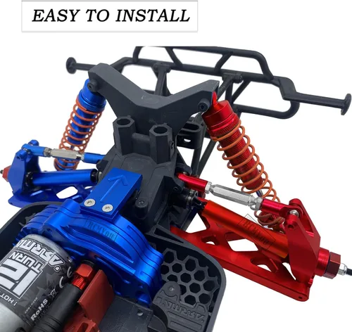 Miniatura 3 de Pieza de mejoras para 1/10 Vorteks/Granite/Senton 4x4 3S Blx Mega 550, amortiguadores RC, eje de transmisión, brazo de suspensión delantero y Rojo