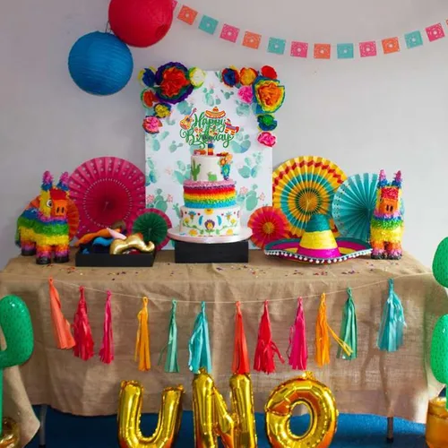 Miniatura 4 de 1 paquete de decoración para pastel de cumpleaños, cactus y burro, raquetas de guitarra y pimienta, para fiesta mexicana, baby shower, fiesta de 2
