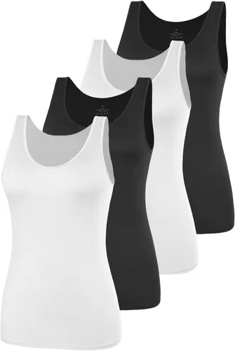 Miniatura 7 de AMVELOP - Camiseta básica sin mangas para mujer, ropa interior, camiseta sin mangas en paquete de 2-4