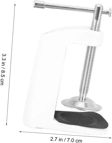 Miniatura 2 de Abrazadera de montaje de mesa de escritorio para micrófono, abrazadera en C, clip de retención de metal resistente, fácil de instalar