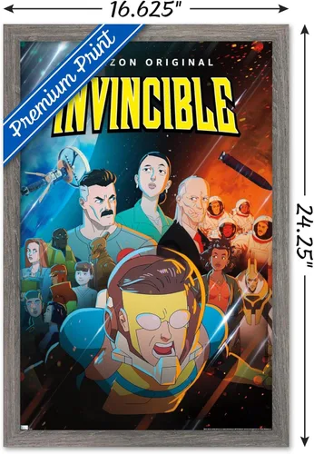 Miniatura 3 de Trends International Invincible - Póster de pared de una hoja, 14.72 x 22.37 pulgadas, versión enmarcada de madera de granero Versión enmarcada